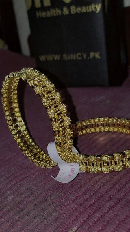 Amazing Turkish style unique Gold plated bangles 3