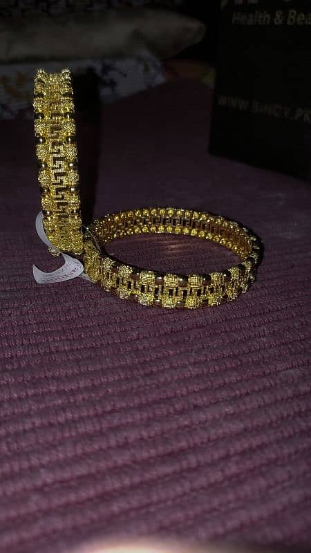 Amazing Turkish style unique Gold plated bangles 5