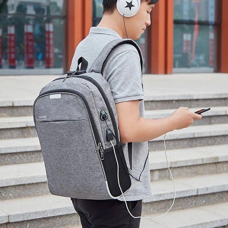 Unisex Nylon Printed Laptop Backpack 2