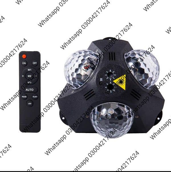 Party Light Dj 3-Head Disco Ball Light with Pattern Projection an 4