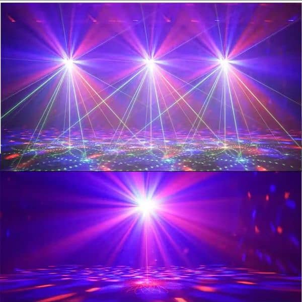 Party Light Dj 3-Head Disco Ball Light with Pattern Projection an 7