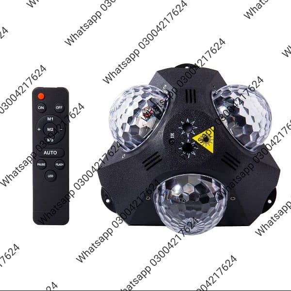 Party Light Dj 3-Head Disco Ball Light with Pattern Projection an 9