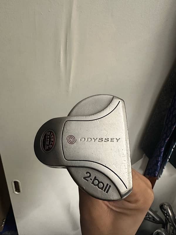 odyssey white steel putter 2 ball 2