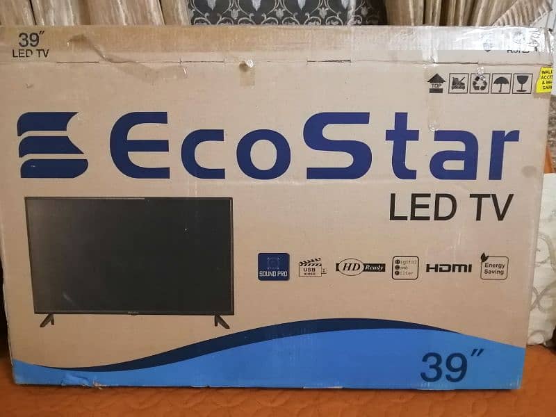 Eco Star 39" inch LED TV ( 1366x 786 res) Bright colors 0