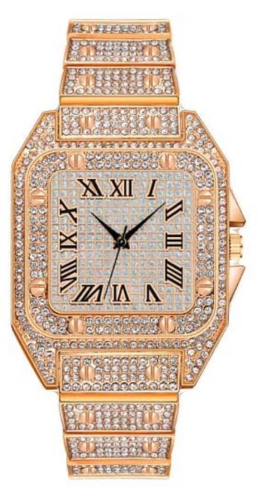 luxury diamond watch red colour 0