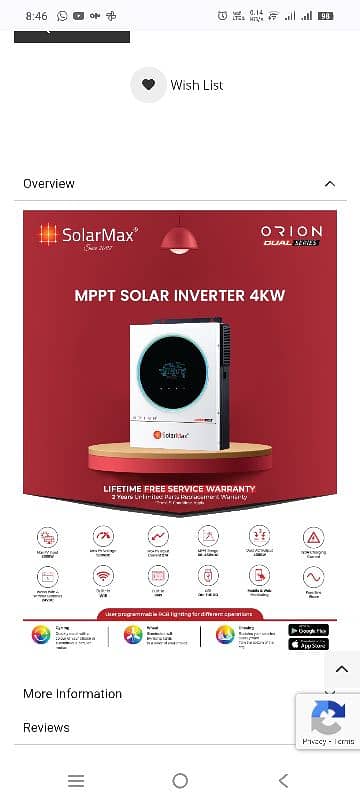 power full Solermax Hybrid inverter 4kw Pv 5000 4