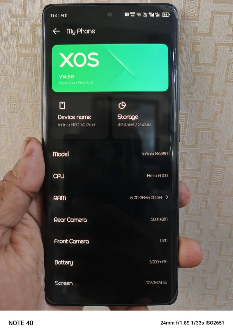 Infinix Hot 50 pro plus just one month use 16/256 5