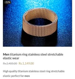 Rings available for men