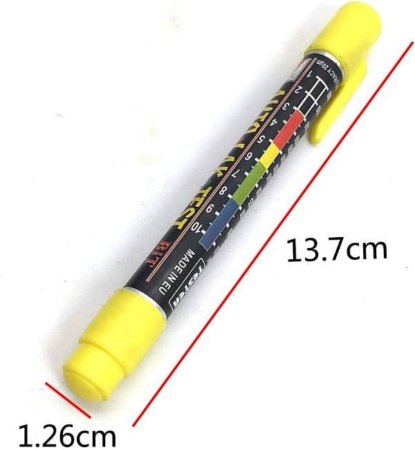 Paint Thickness Tester Meter Gauge, Pen-Type Waterproof Paint Coating 4