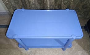 Double tray plastic table