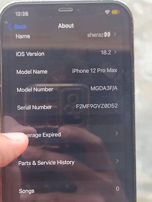 iphone 12promax btry h 76% full orignal 3