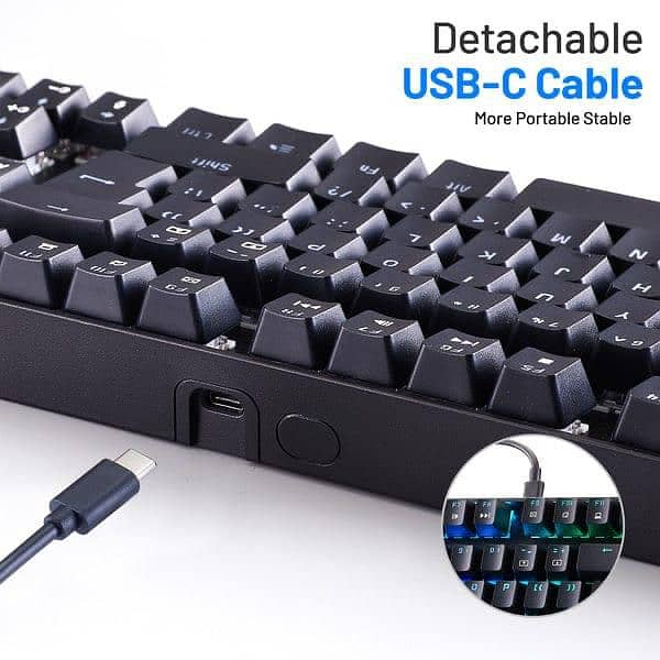 Cooler plus gaming keyboard blue switches new box pack 6