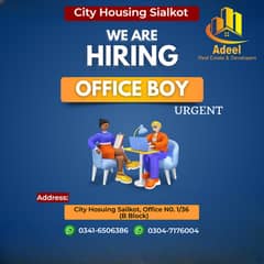 We are Hiring Office Boy