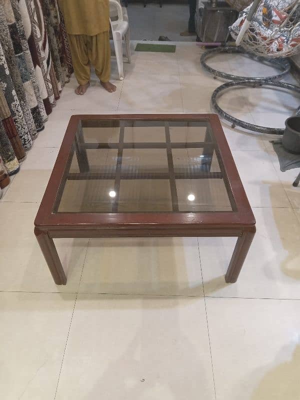 Center table 36×36 with glass 0