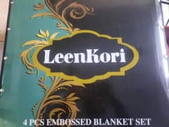 LeenKori 4PCS EMBOSSED BLANKET SET