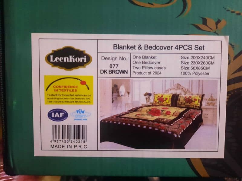 LeenKori 4PCS EMBOSSED BLANKET SET 2