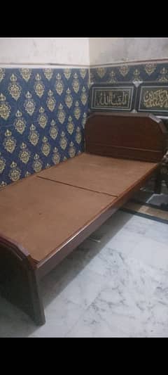 single bed wooden