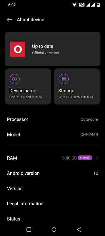 Oneplus nord 20 SE  6+4ram 128 Memory Dual sim approved 6