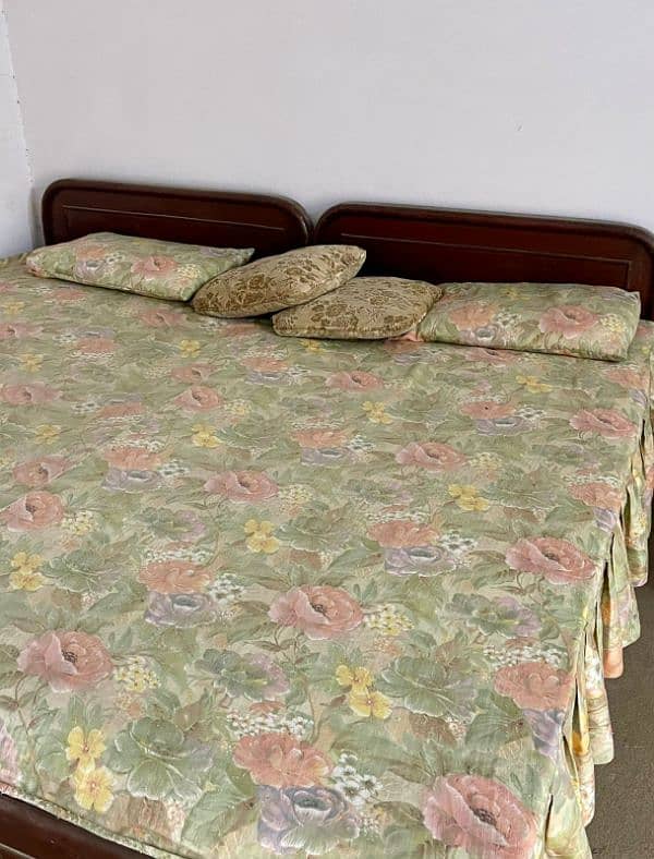 pure wooden single bed set 1