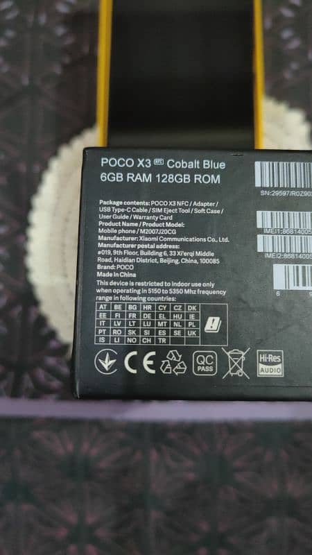 Xiaomi Poco x3 complete box 1