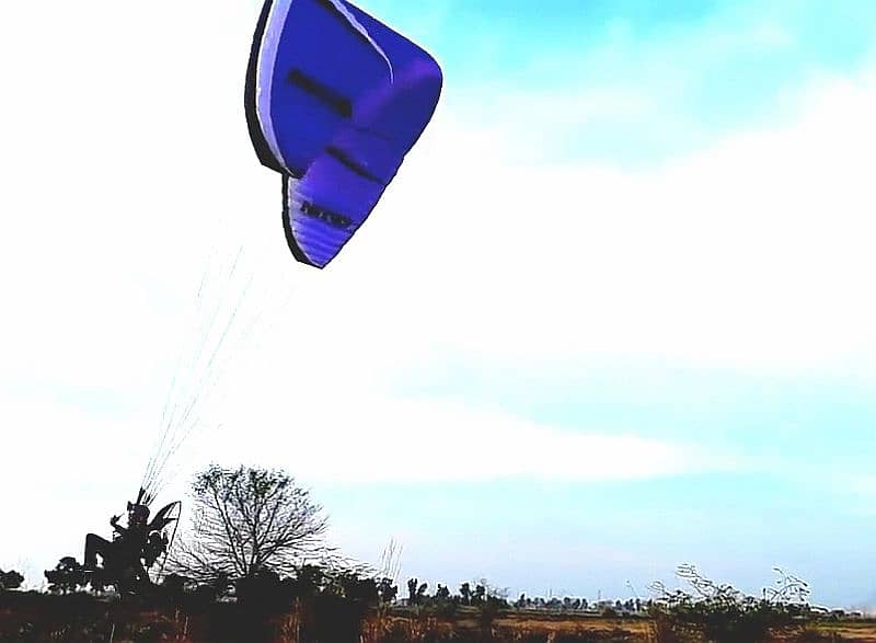 paraglider canopy and harness 1