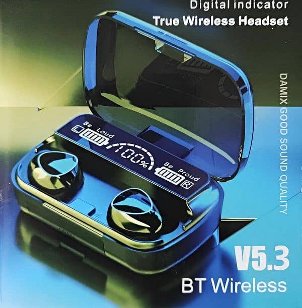 Digital indicator earbuds/ headset/noise cancellation/BT wirelessV5.3 0