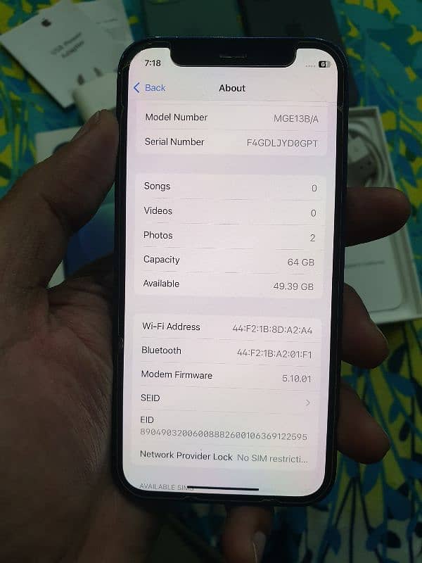 iPhone 12 Mini Factory unlocked (non PTA) Waterpack Sale Exchange 10