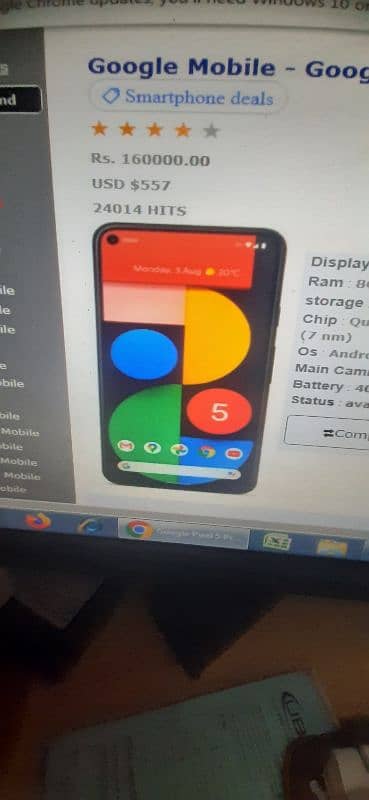 Google pixel 5 5g 8gb ram and 128gb Storage 03027868074 call me 9