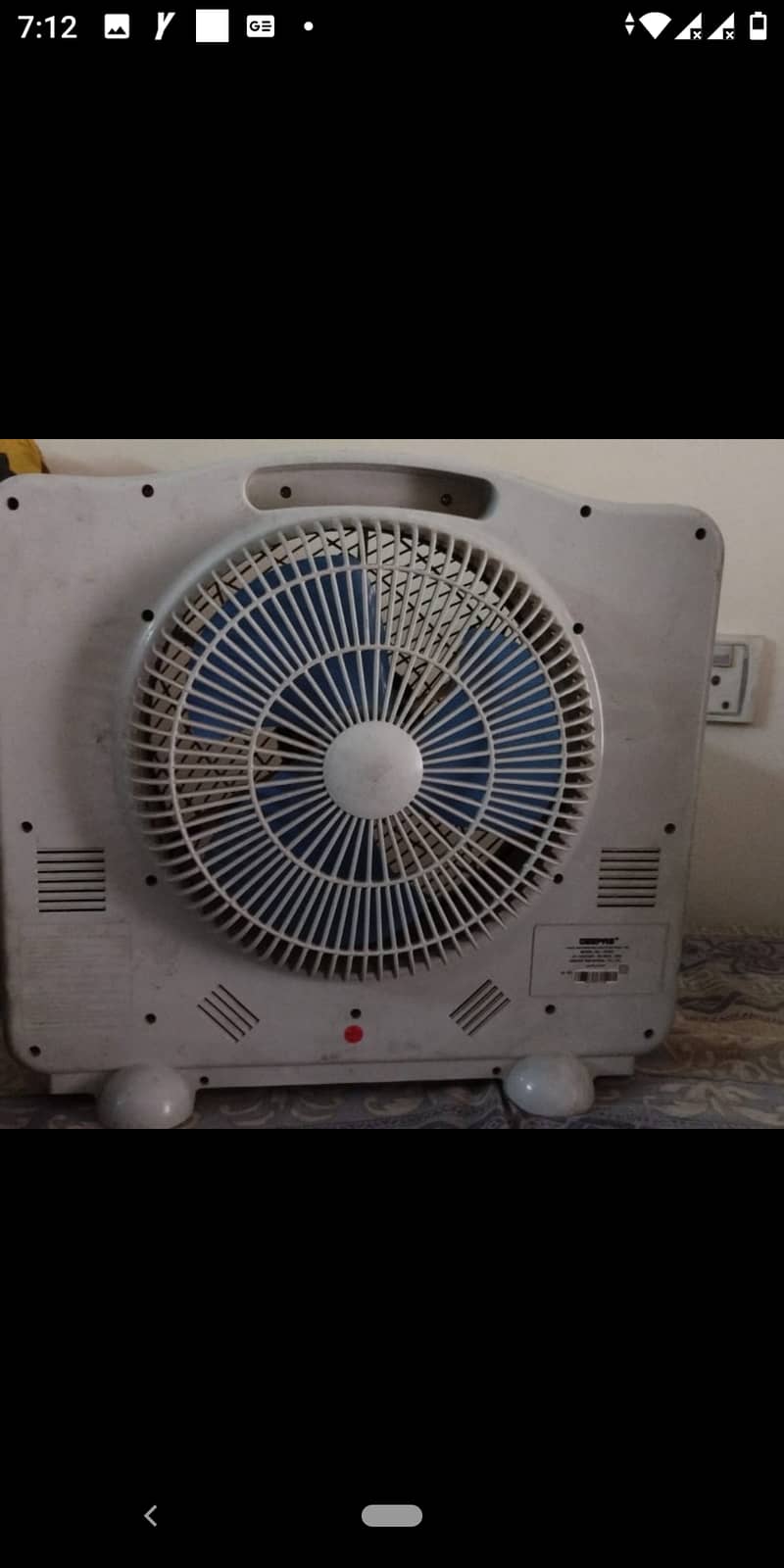 Geepas  rechargeable fan 2