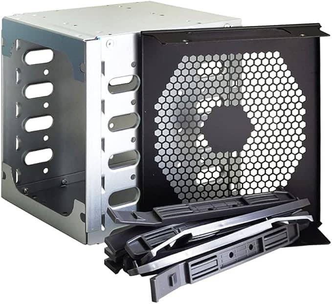 LARGE CAPACITY HDD DISK-DRIVES CAGE RACK 04X 3.5IN SATA TRAYS!!! 4