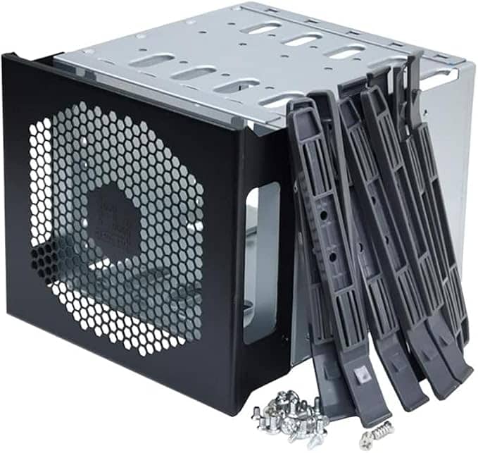 LARGE CAPACITY HDD DISK-DRIVES CAGE RACK 04X 3.5IN SATA TRAYS!!! 0