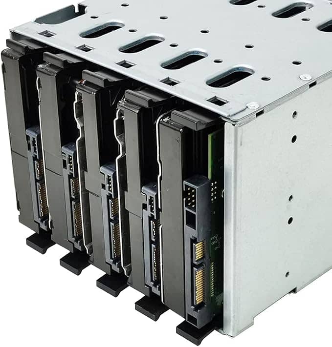 LARGE CAPACITY HDD DISK-DRIVES CAGE RACK 04X 3.5IN SATA TRAYS!!! 1