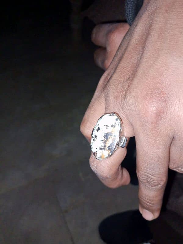 ring Nisha pori stone chandi ring iran 0