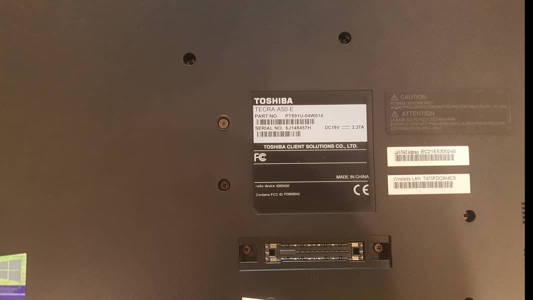 Toshiba Tecra A50-E core i7 7th generation 11