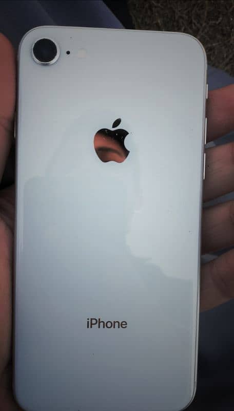 I phone 8 white colour full 10_10 condition Water proof and Non PTA 0