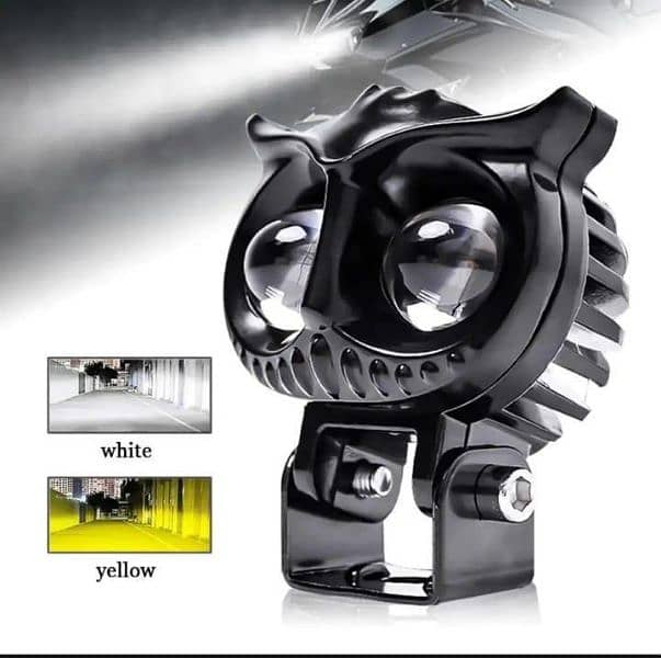 OWL Shape Fog Yellow And White Headlight 1