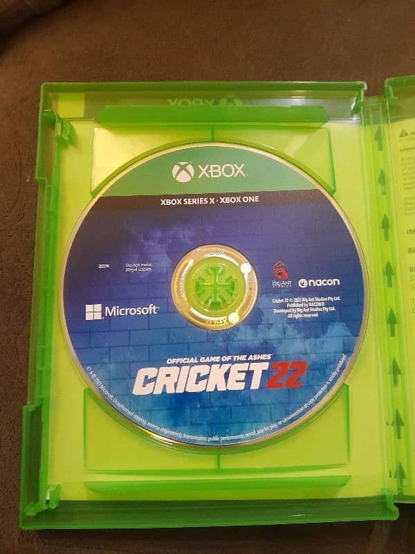 Cricket 22 Xbox one disk 2