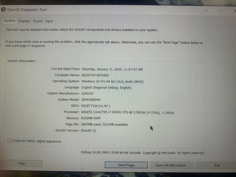 Lenovo Thinkpad Core i7 6th Gen 0