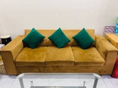 Sofa set velvet with table