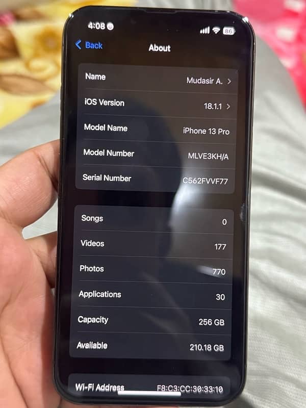 iphone 13 pro, 256 GB, PTA Approve 5