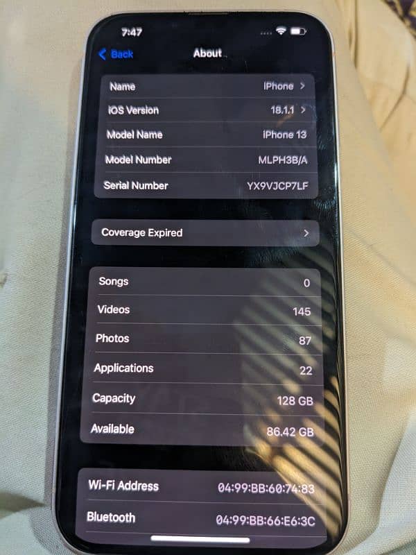 I phone 13 Non pta All original 128gb 81 btry 4