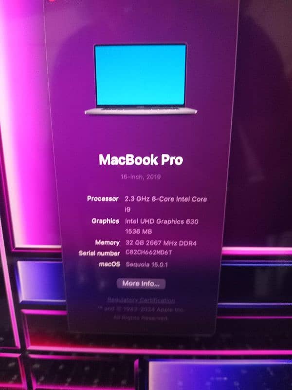 Macbook pro 2019 16 inch 32/1tb 4k 2