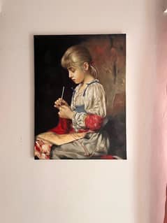 girl knitting