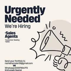 Sales Agent Required