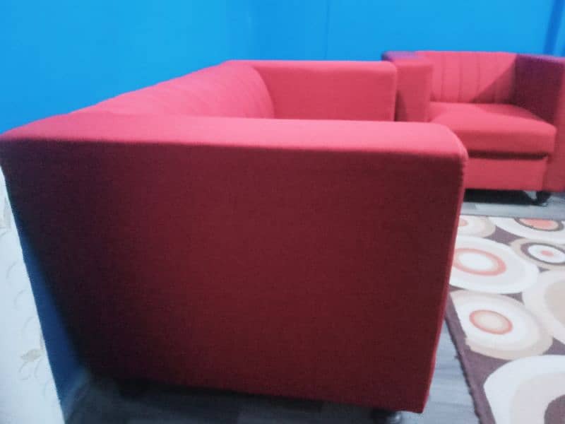 4 Seater Sofa Maroon Color 3