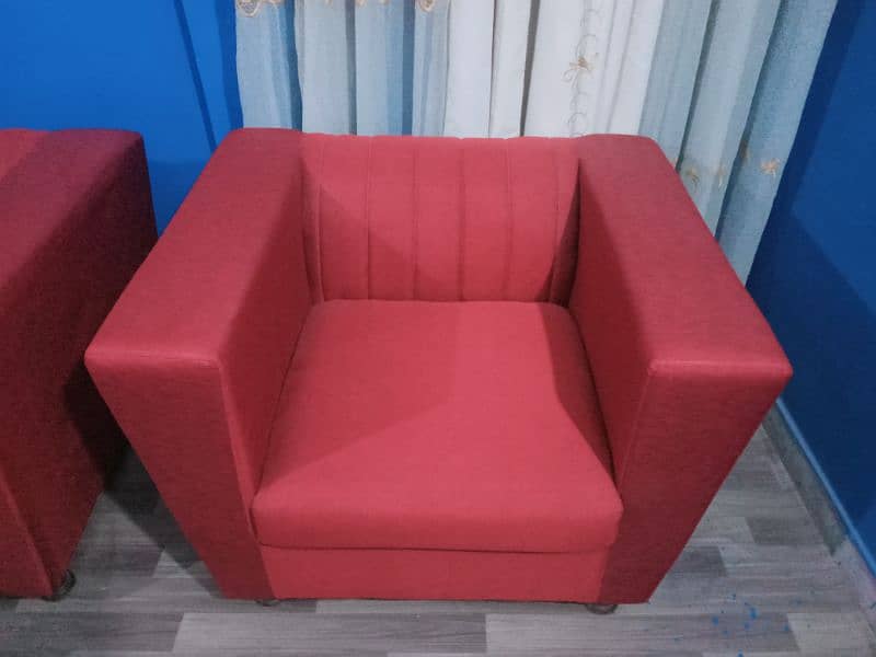 4 Seater Sofa Maroon Color 4