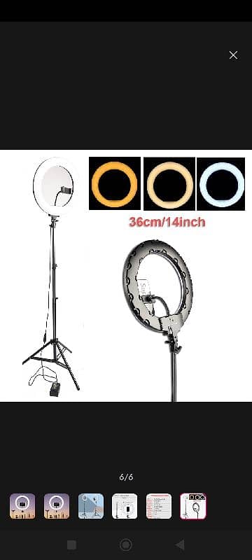 ring light with a tripod stand. 4