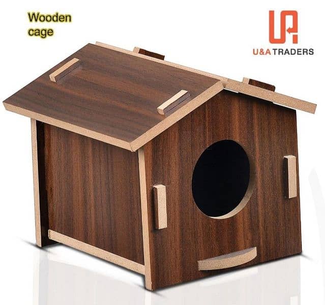 Wooden Cage For Birds Home Available with Free Delivery 0