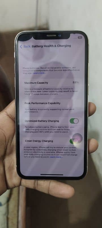 I phone x non pta 64 gb battery health 88 2