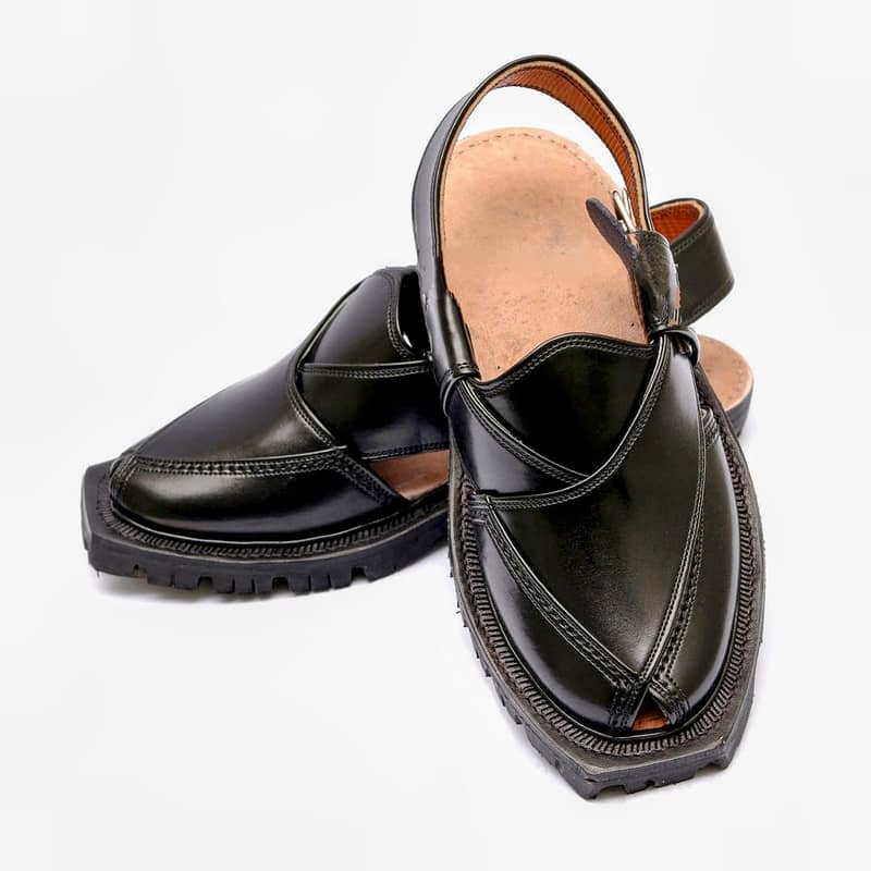 Genuine Leather Norozi Chappal Colour: Black,  Size 7, 0